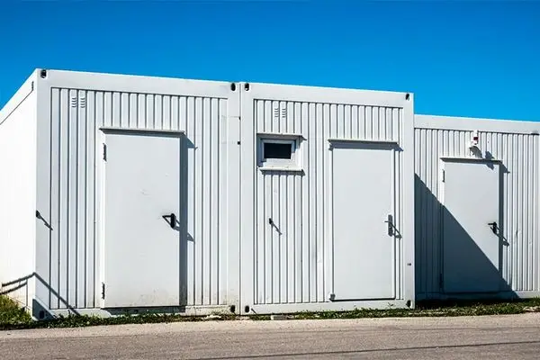 Sanitary containers: toilets and showers